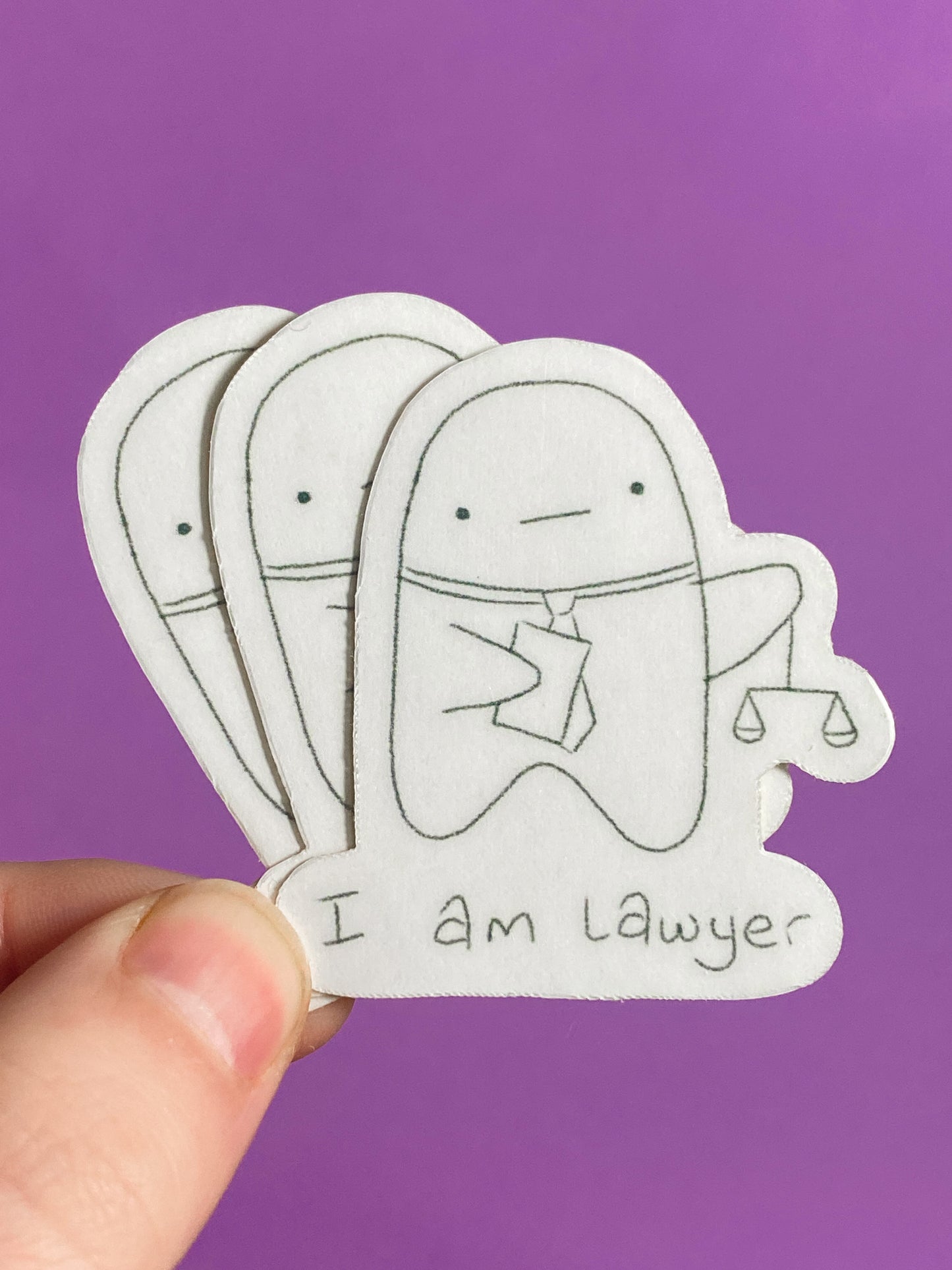 I am lawyer ghostie sticker