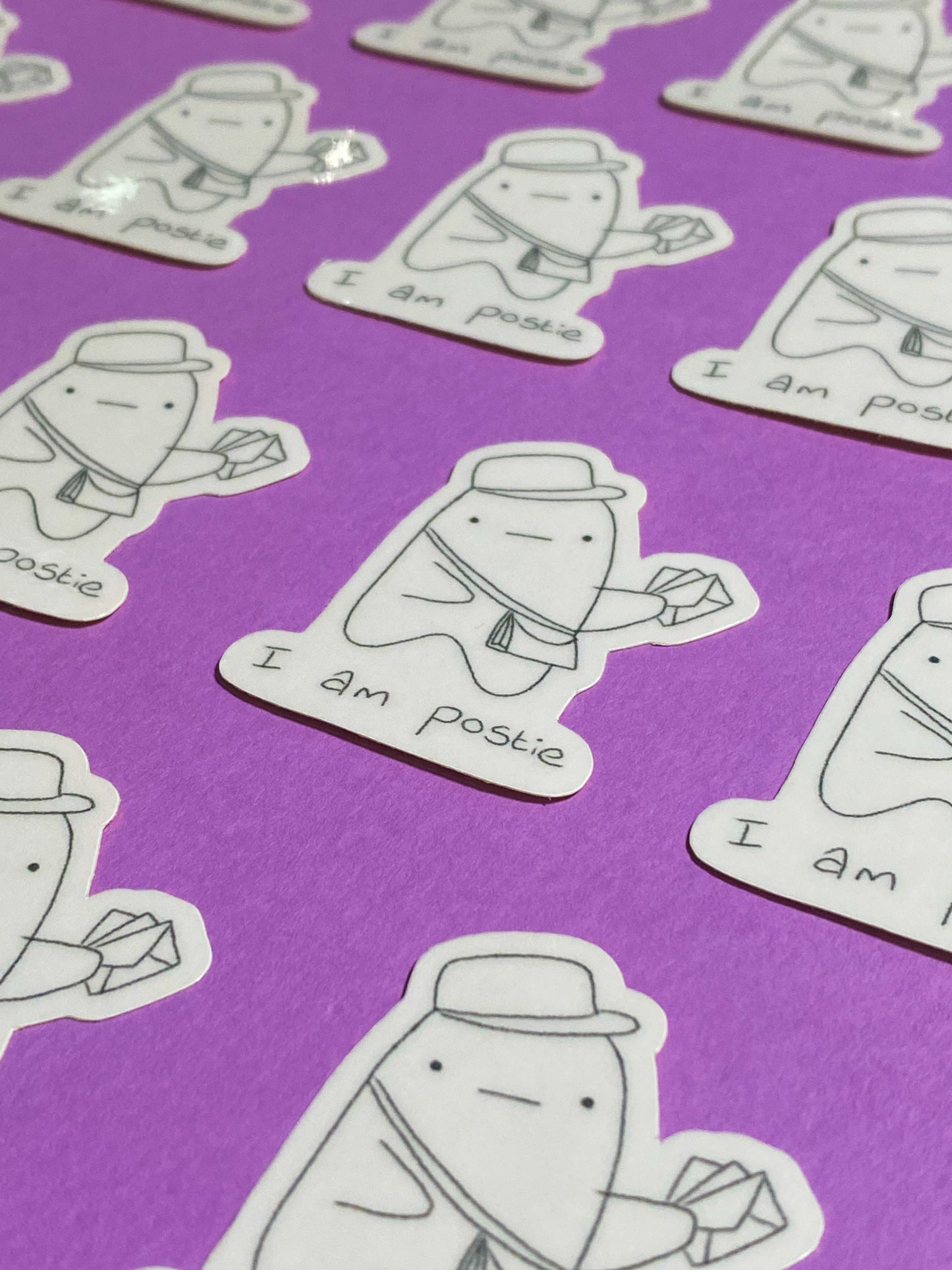 I am postie ghostie sticker