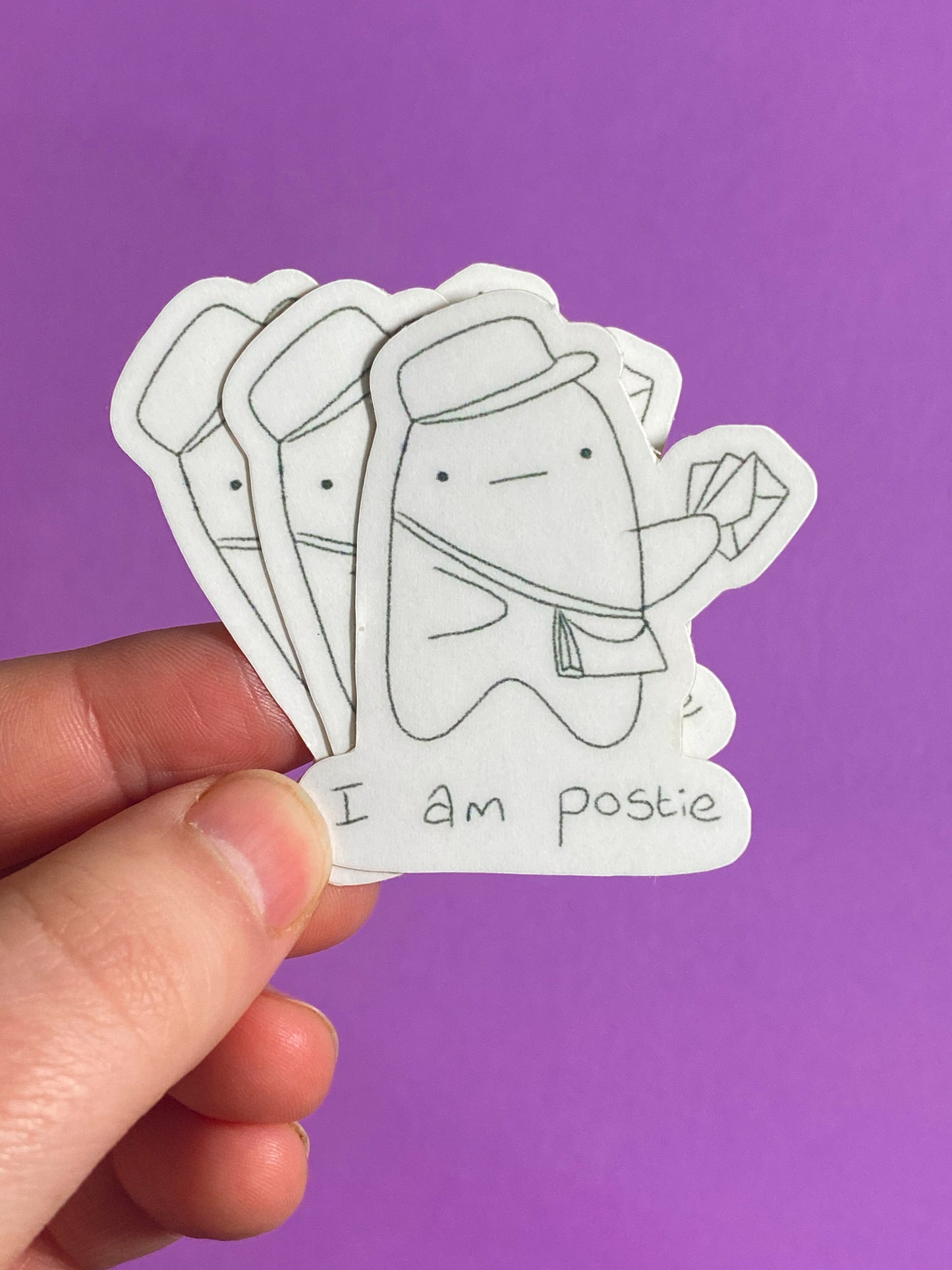 I am postie ghostie sticker