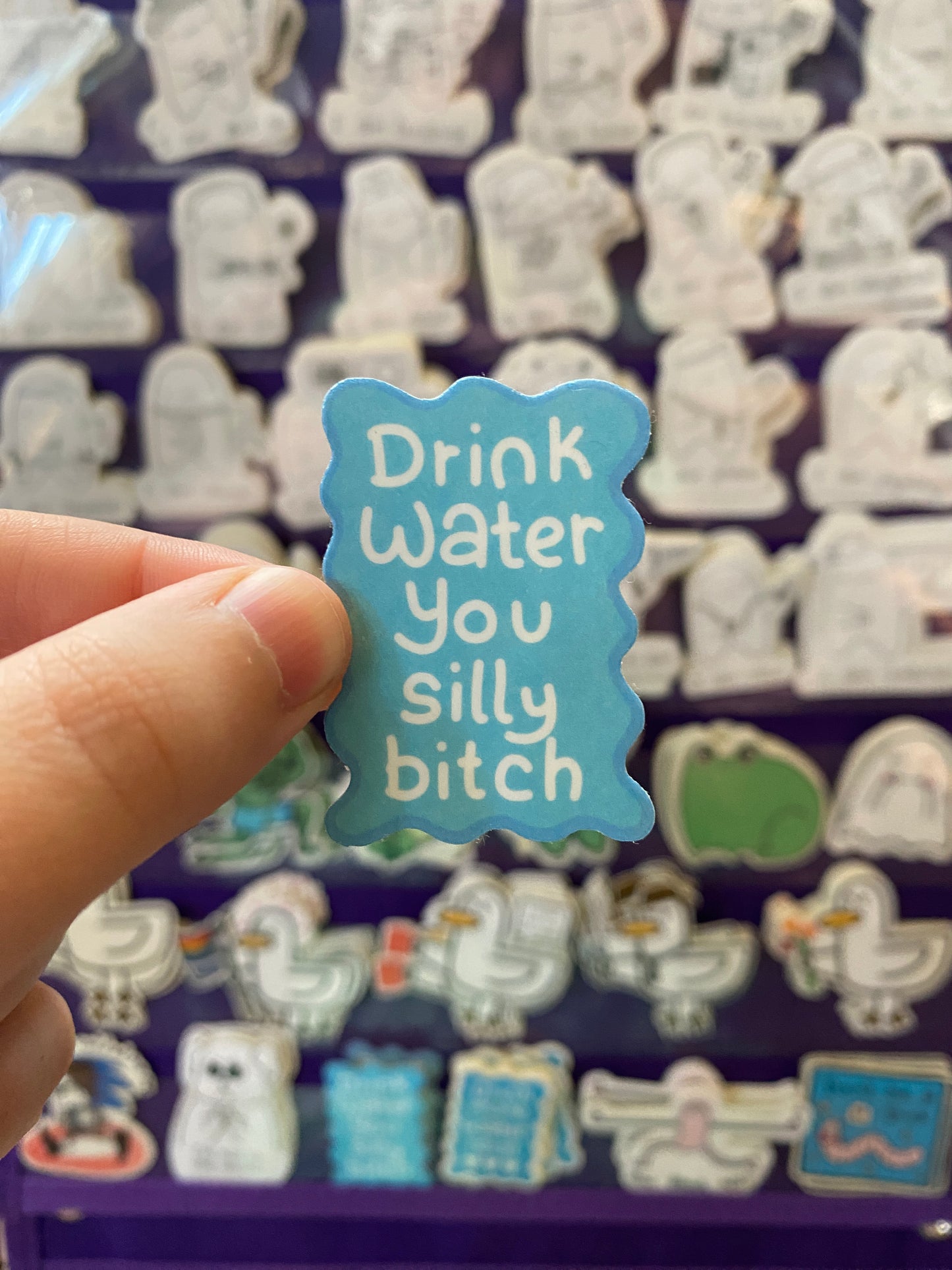 Drink water you silly bitch sticker