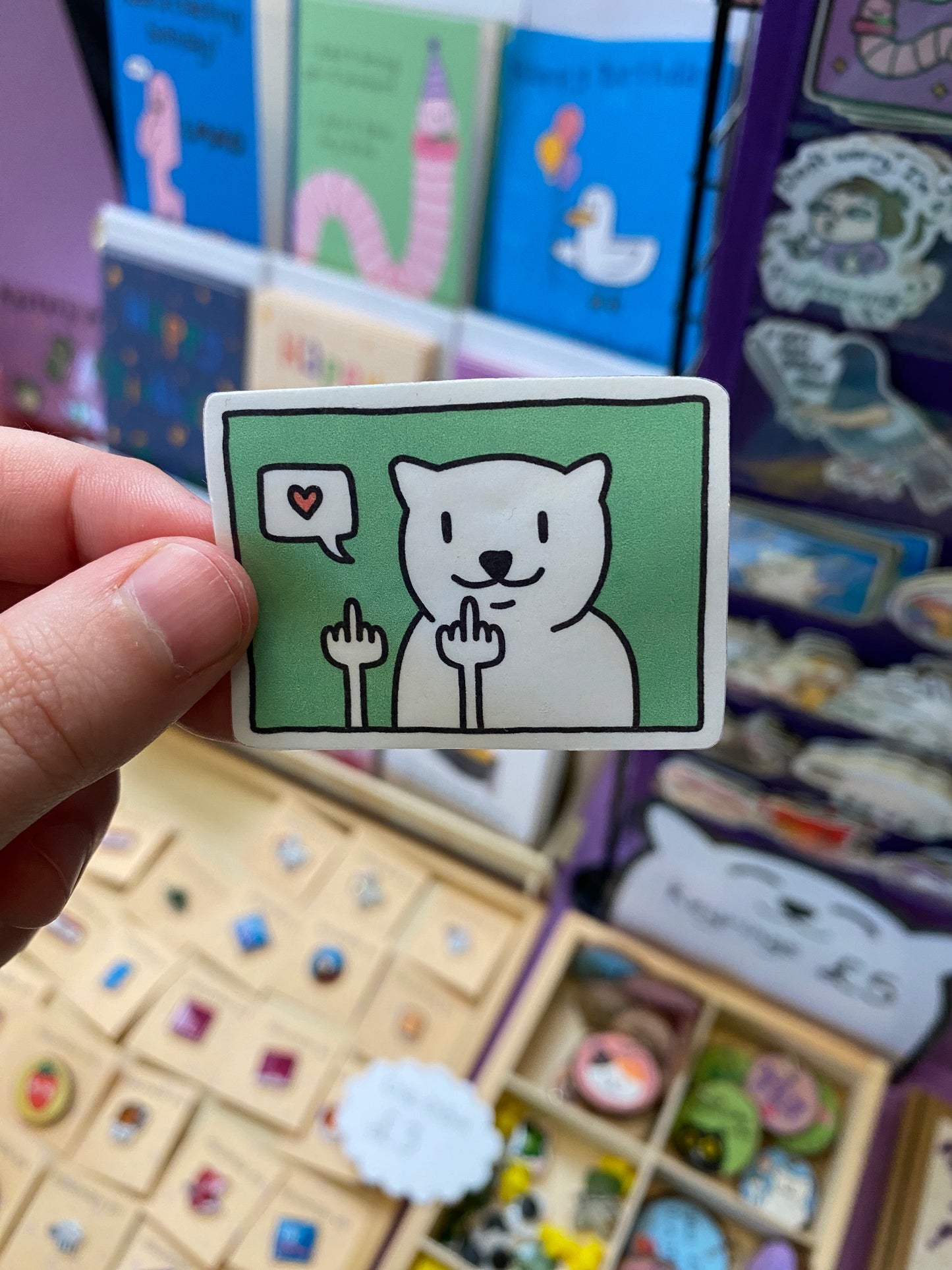 Rude cat sticker