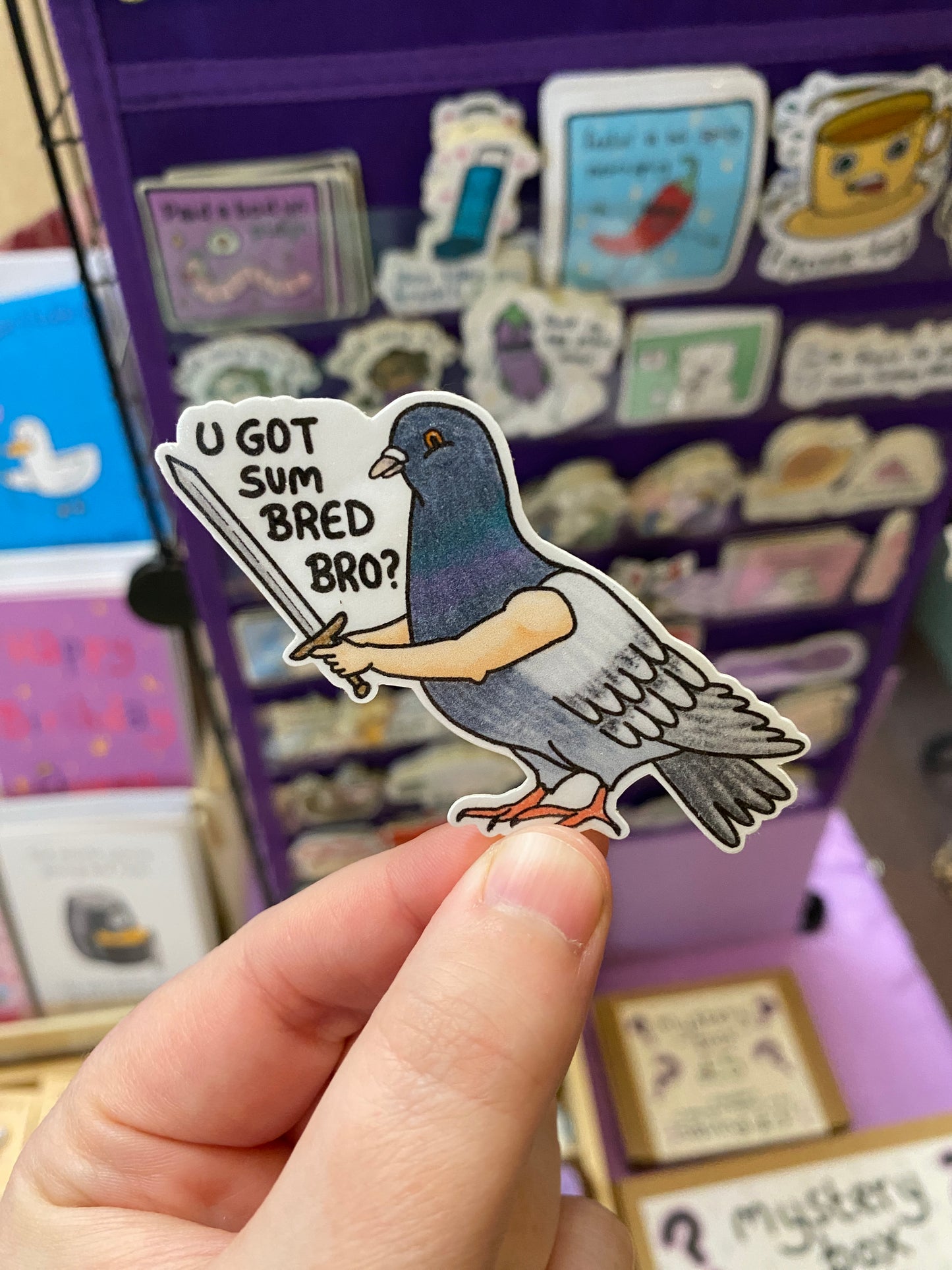U got sum bred bro? sticker