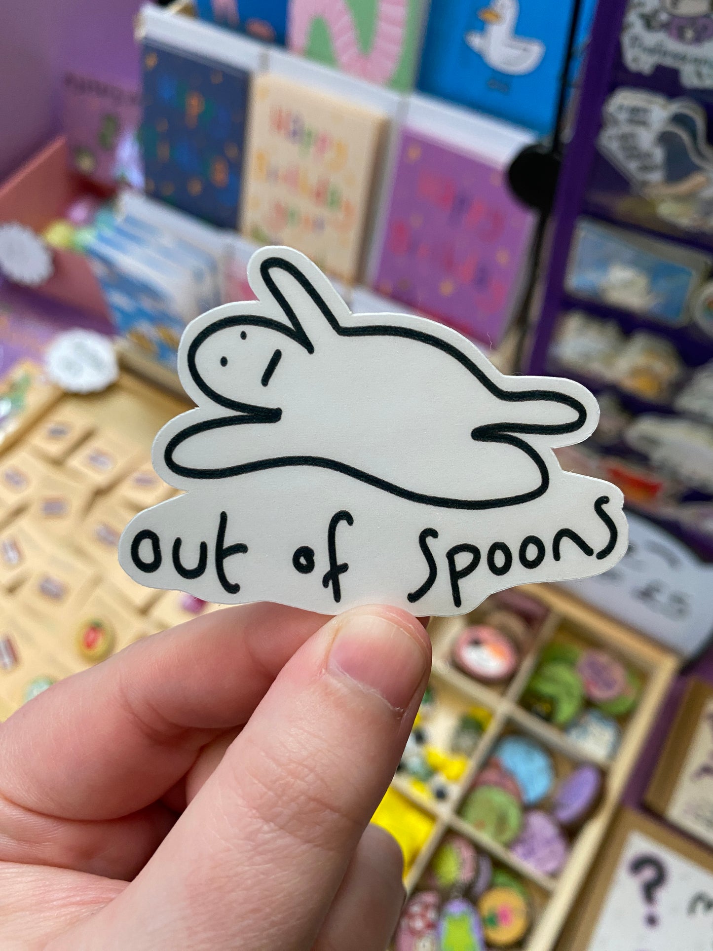 Out of spoons sticker