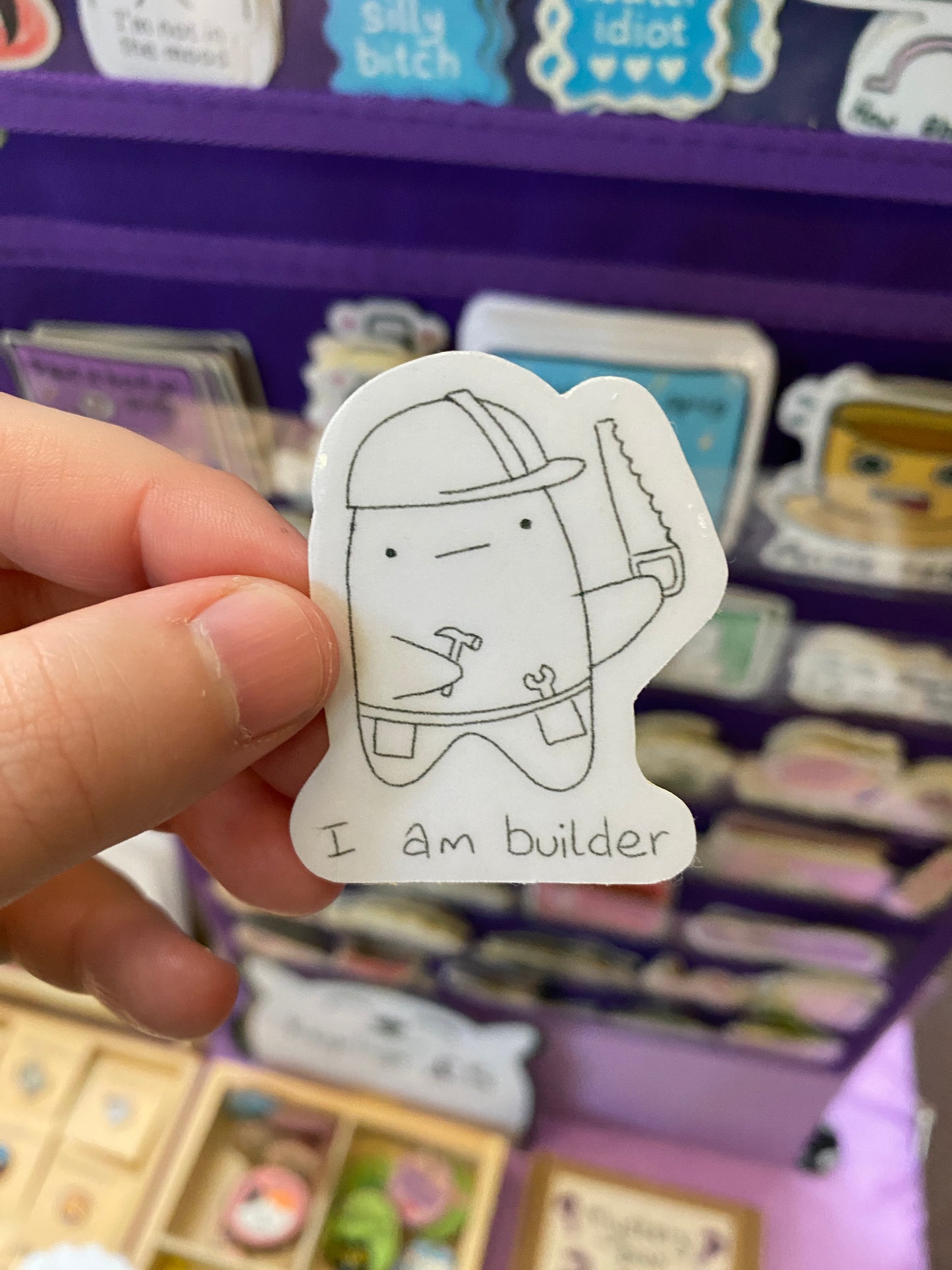 I am builder ghostie sticker