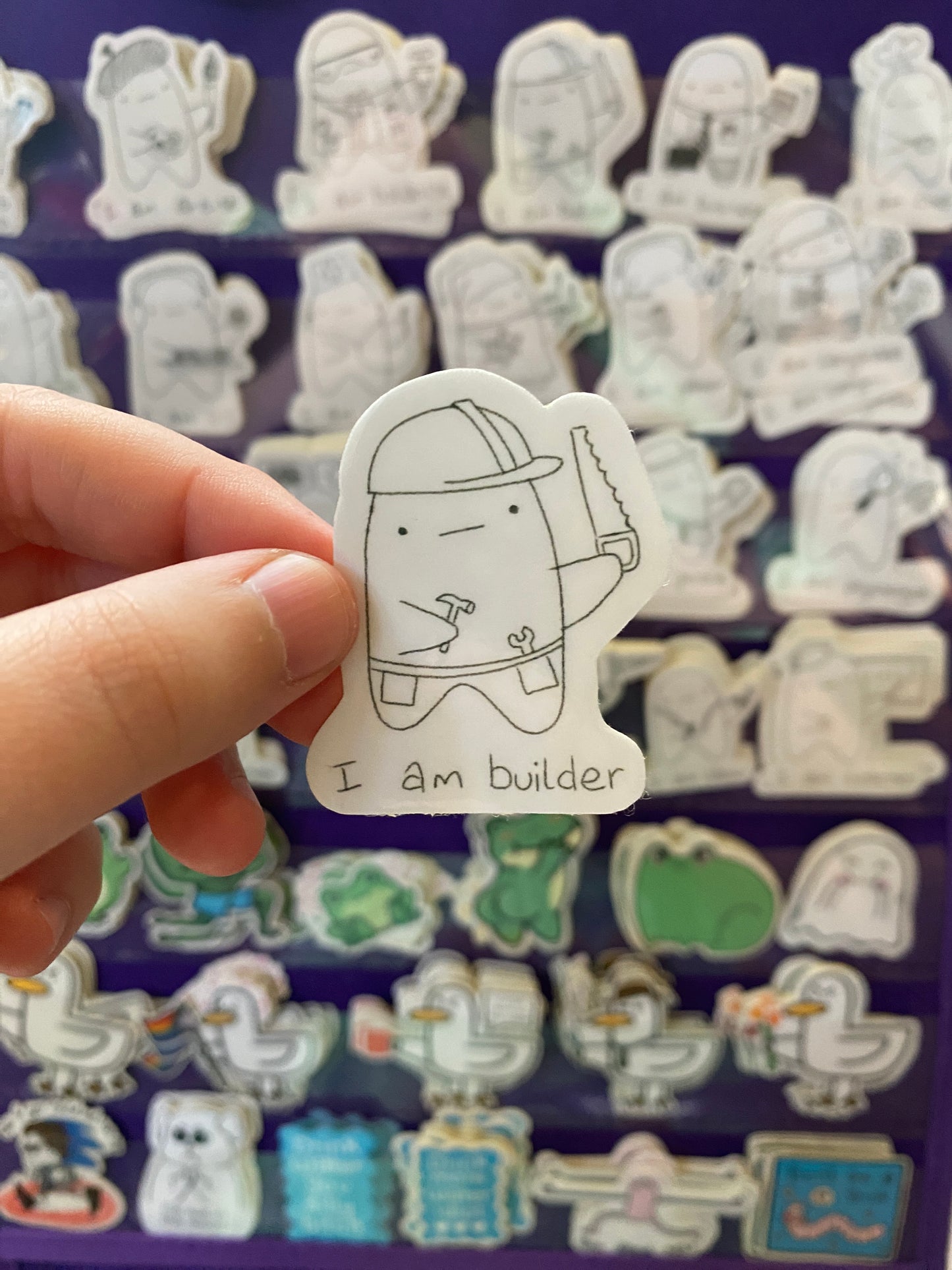I am builder ghostie sticker