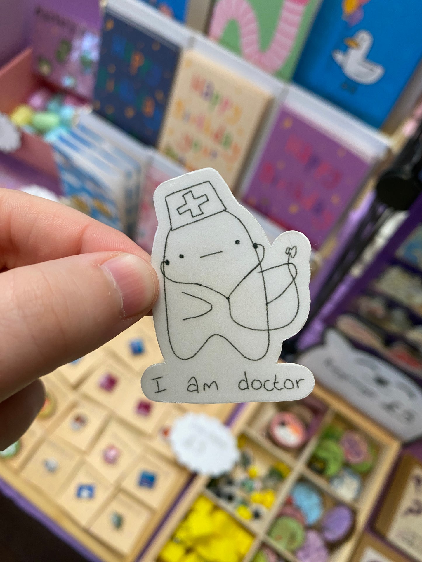 I am doctor ghostie sticker