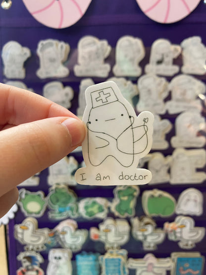 I am doctor ghostie sticker