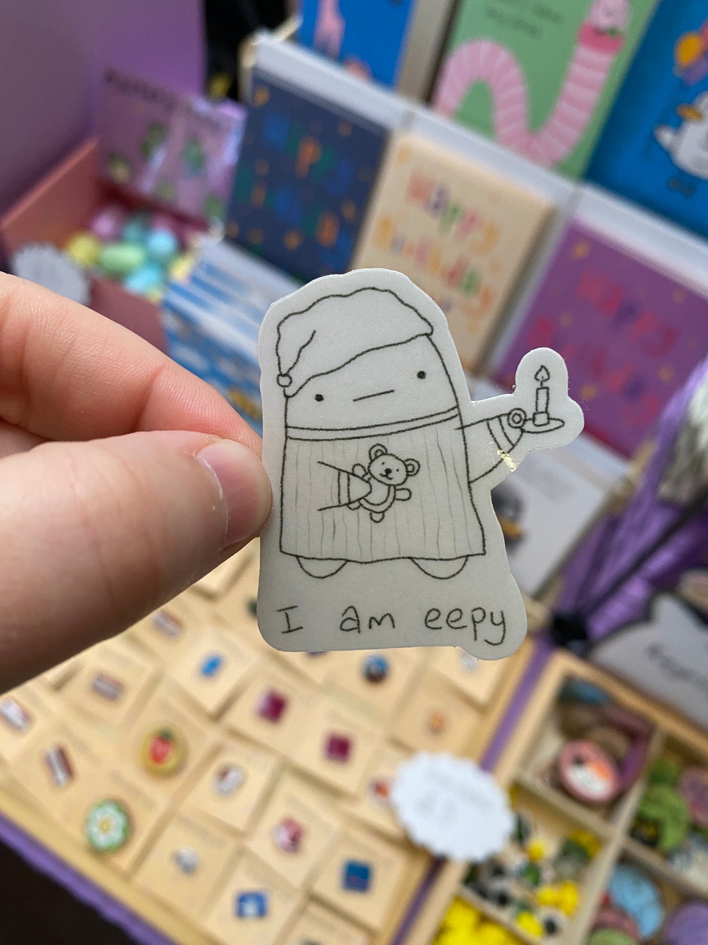 I am eepy ghostie sticker