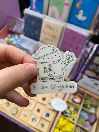 I am gangstaaa ghostie sticker