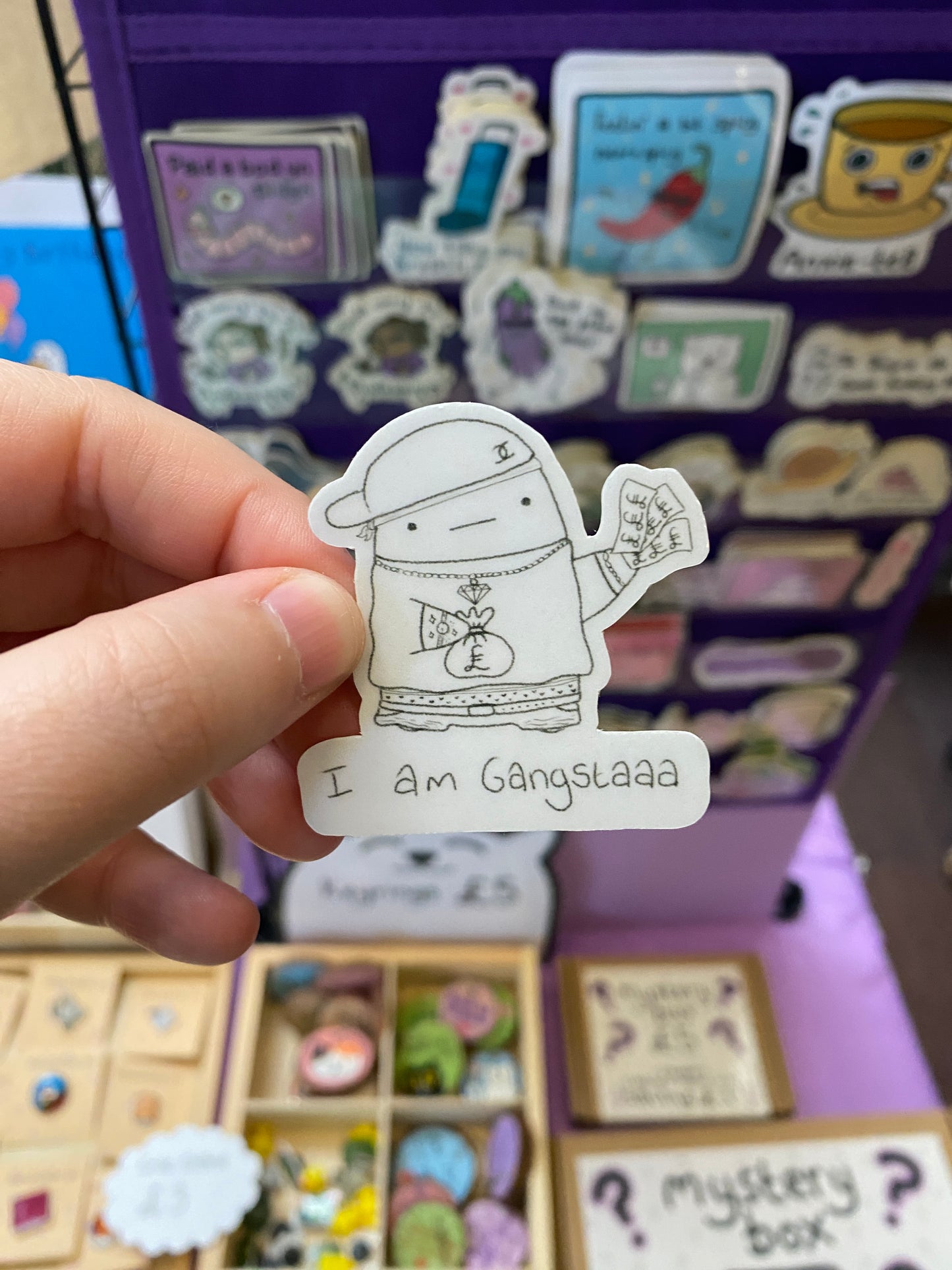 I am gangstaaa ghostie sticker