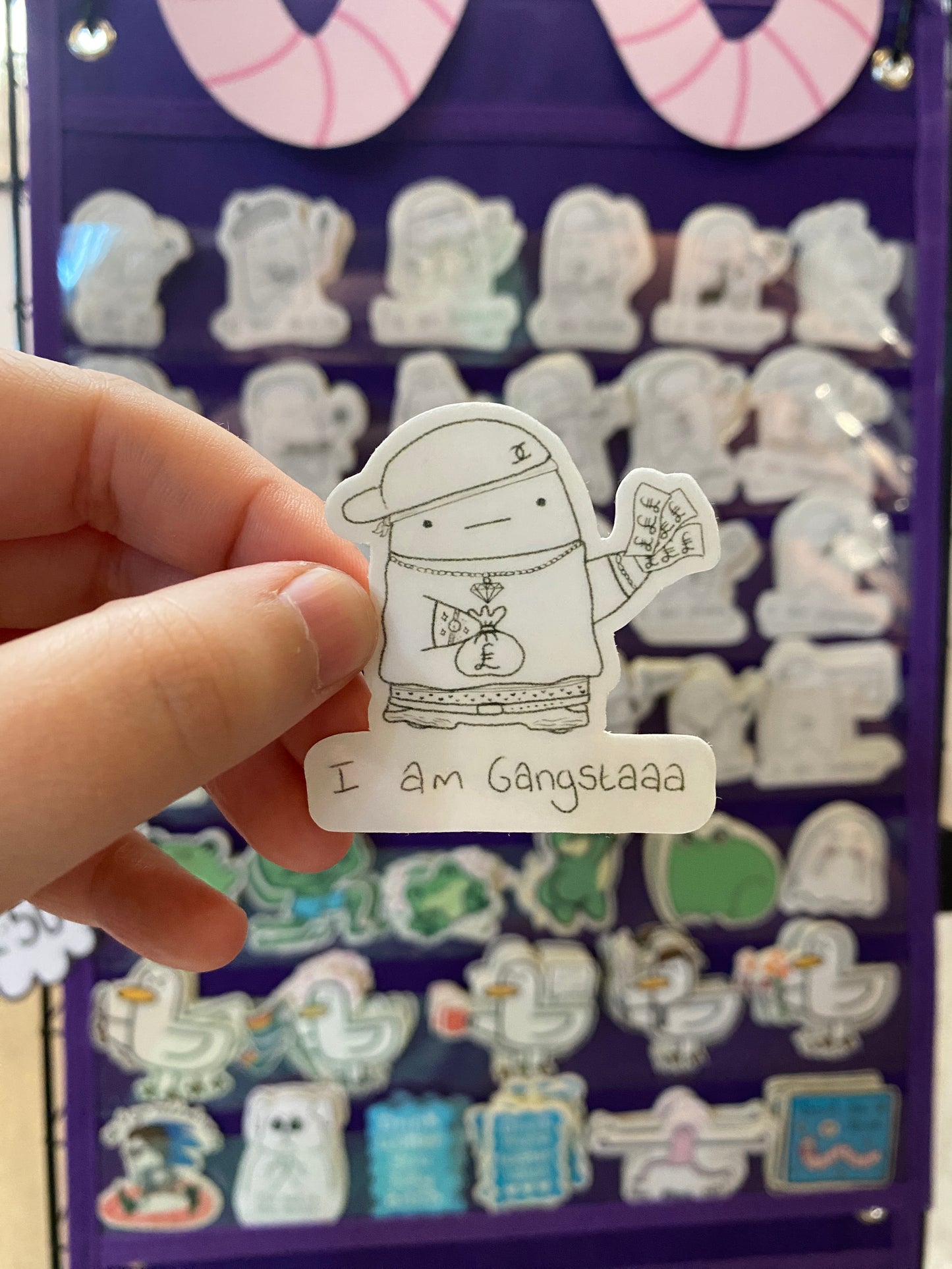 I am gangstaaa ghostie sticker
