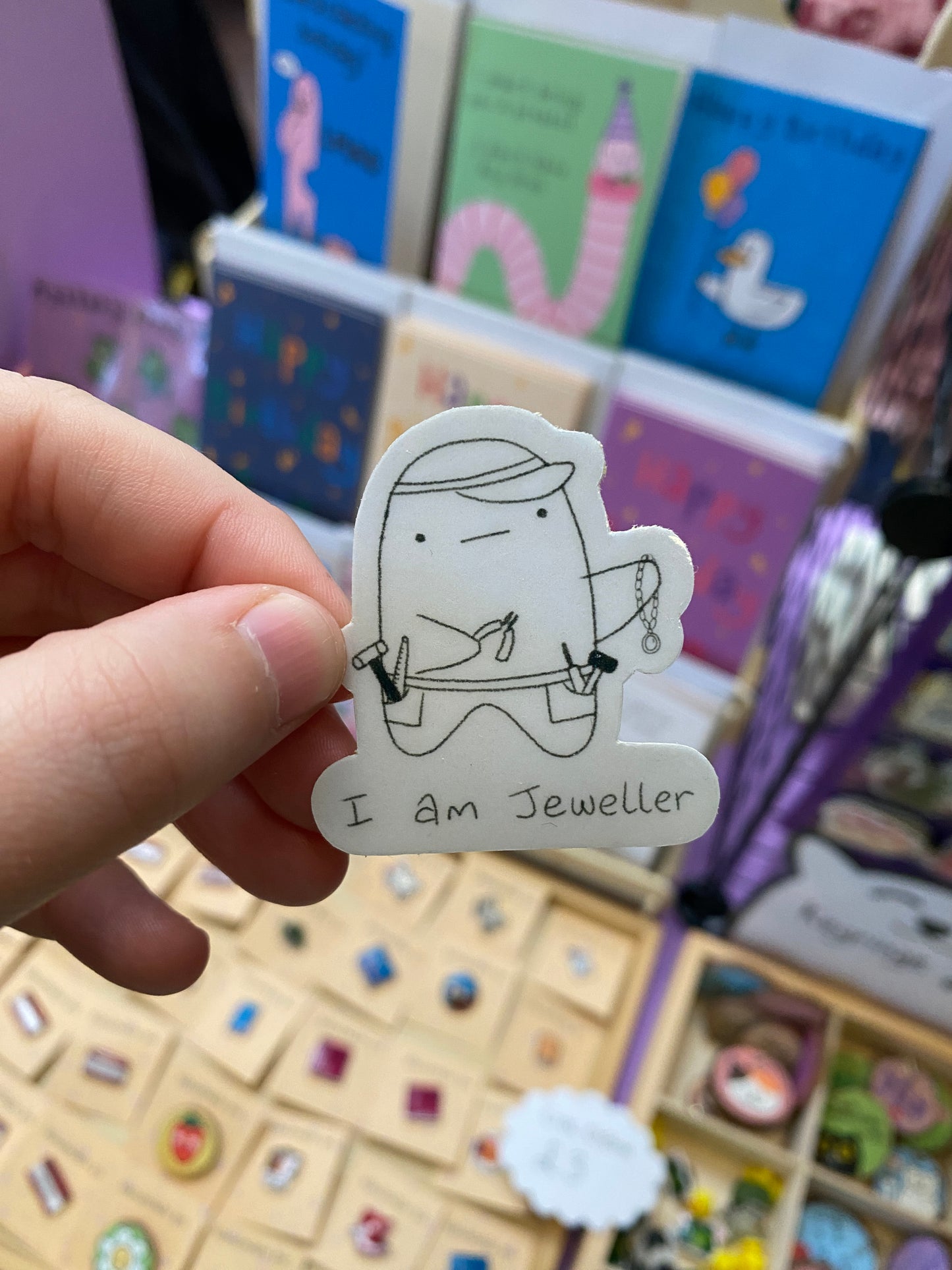 I am jeweller ghostie sticker