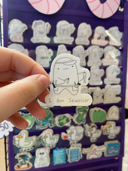 I am jeweller ghostie sticker