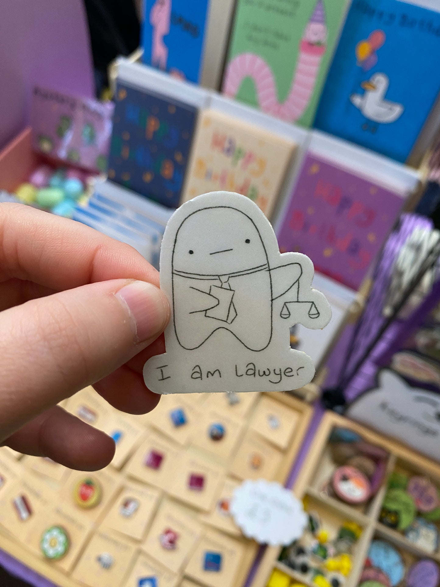 I am lawyer ghostie sticker