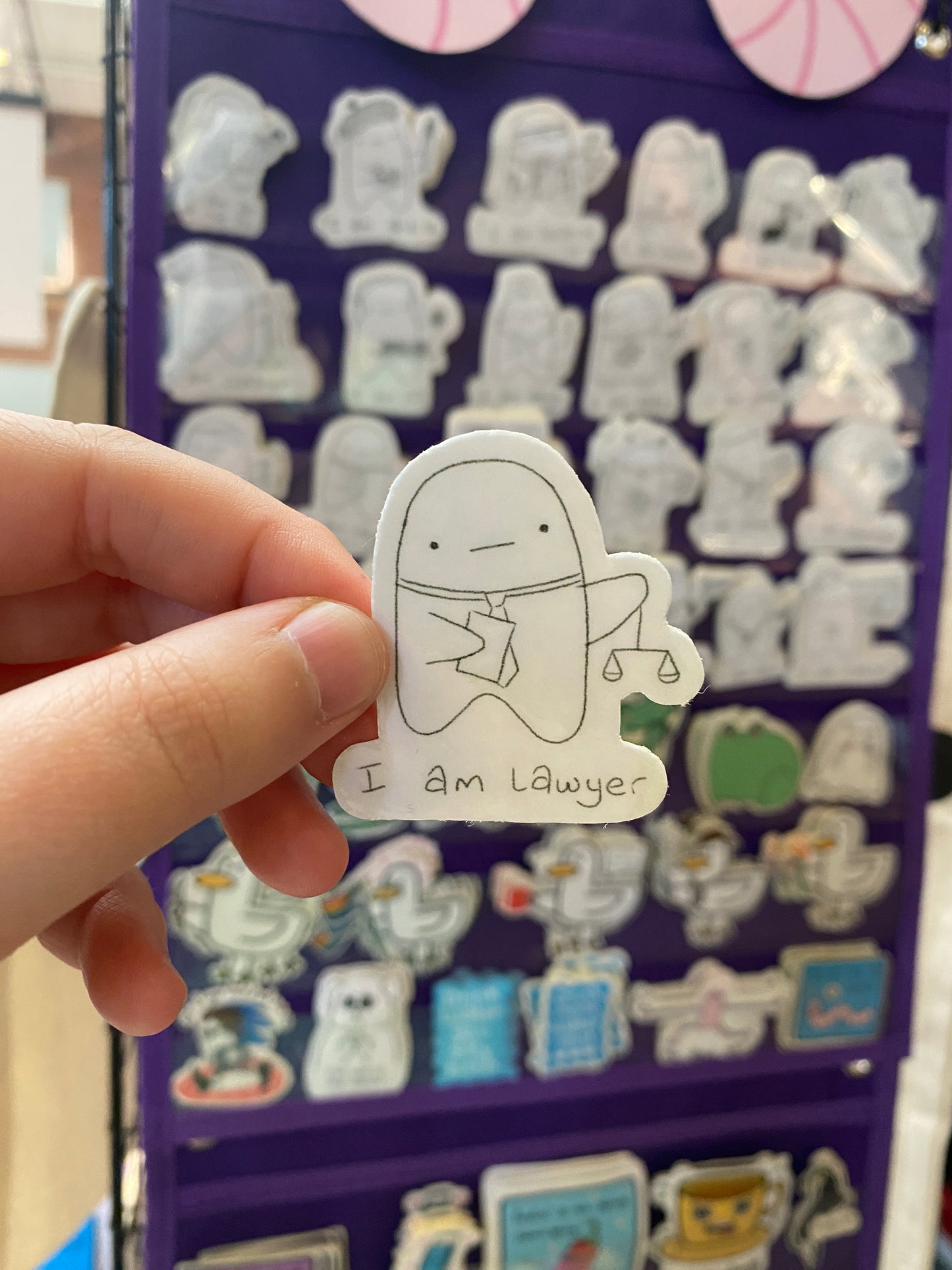 I am lawyer ghostie sticker