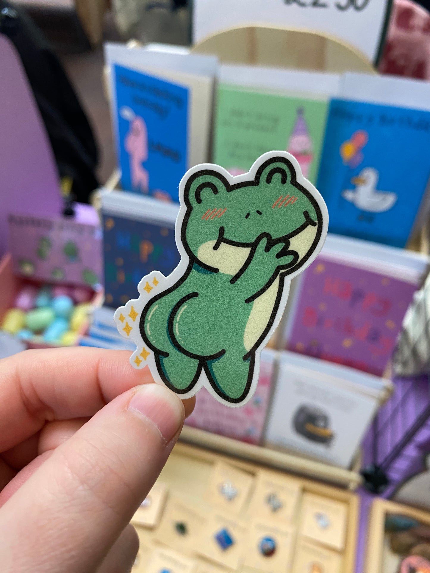 Froggo butt sticker sticker