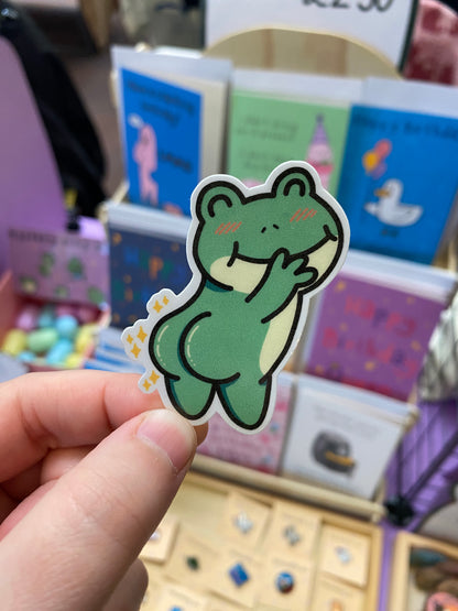 Froggo butt sticker sticker