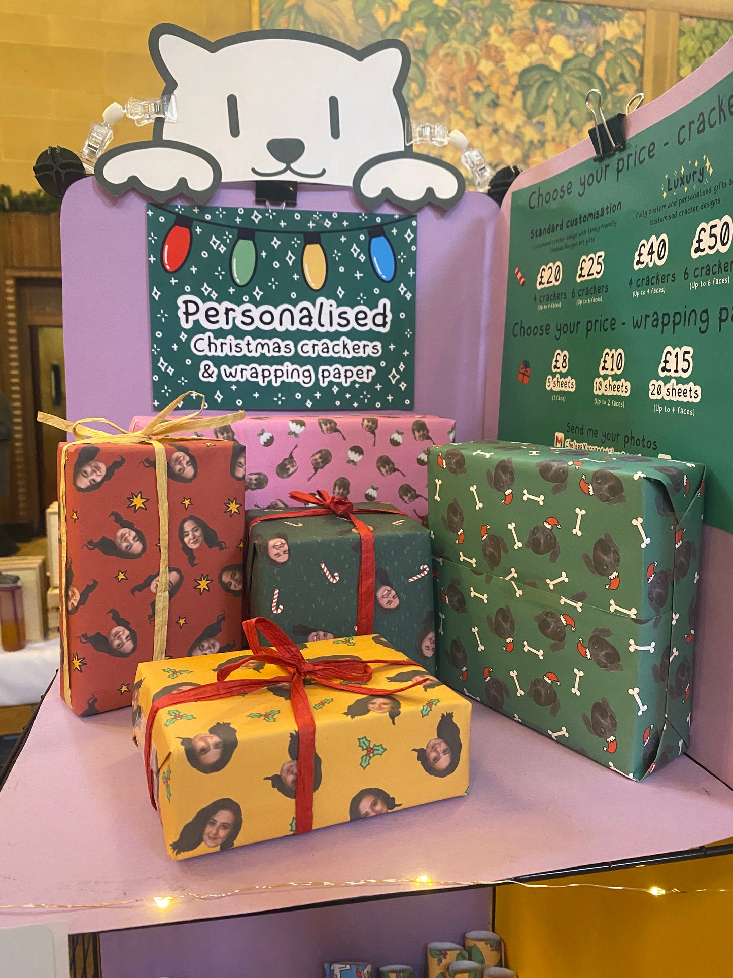 Custom Christmas wrapping paper of your loved one's face!