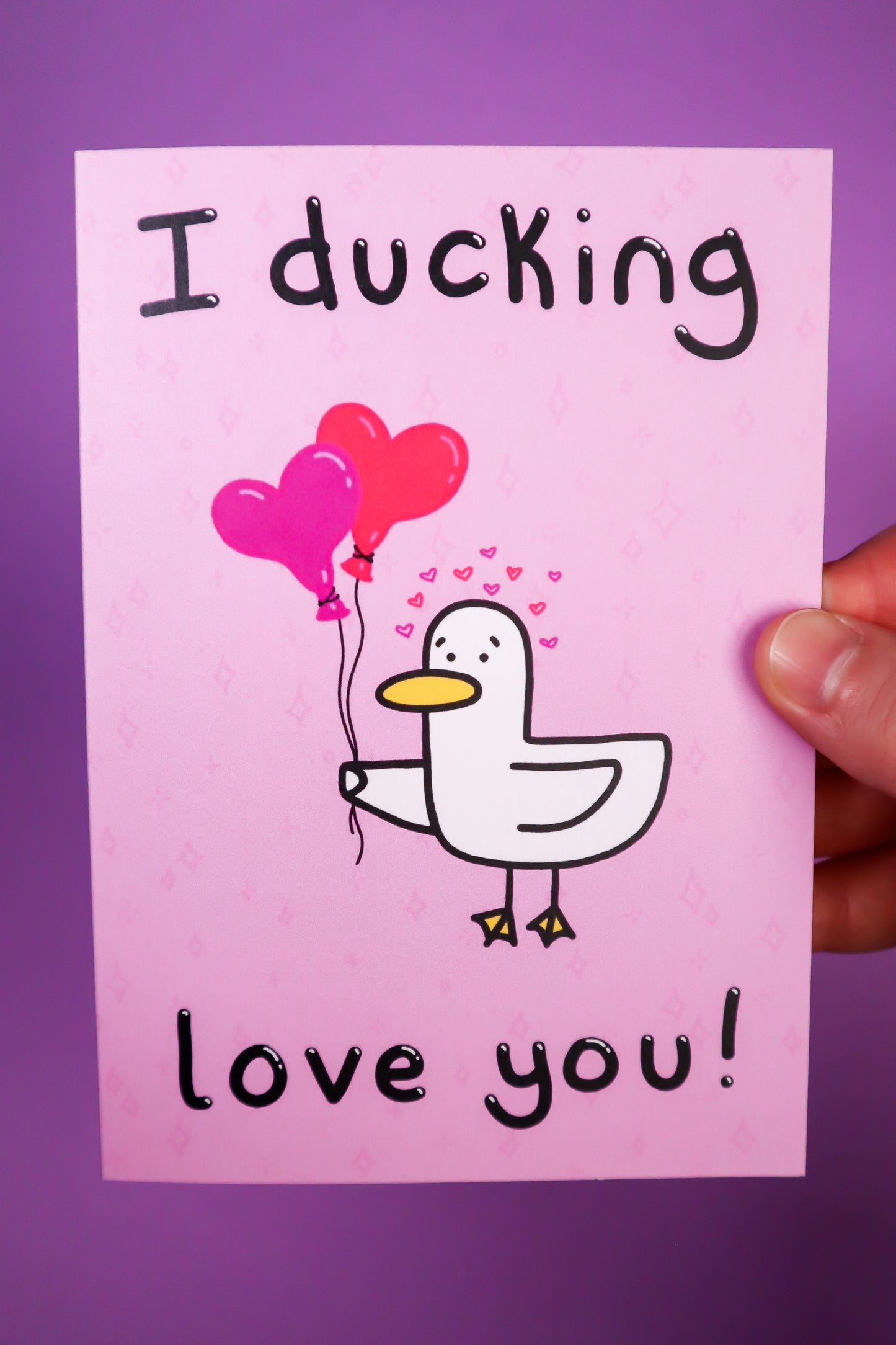 I ducking love you greetings card
