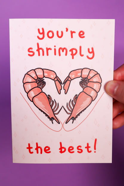 You're shrimply the best! greeting card