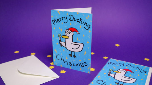 Merry Christmas or Whatever kevin the duck Christmas greetings card