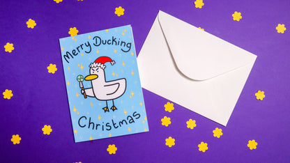 Merry Christmas or Whatever kevin the duck Christmas greetings card