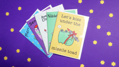 Missile Toad Christmas greetings card